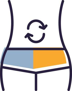 Belly Filled up Stomach Abdomen Tummy Anatomy vector