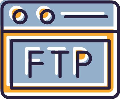 Ftp Filled up File Transfer Protocol Transfer Protocol Network vector