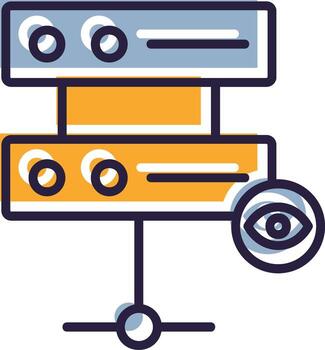 Server Host Database Network Hub Cloud vector