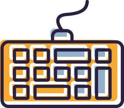 teclado ilustración tipo entrada teclado controlador vector