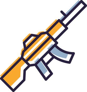 máquina pistola lleno arriba automático arma de fuego arma asalto rifle metralleta vector