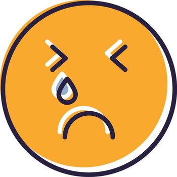 Crying Filled up Weeping Sobbing Tears Sadness vector