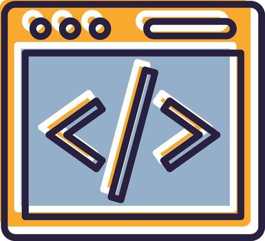 html lleno arriba margen web idioma código hipertexto vector