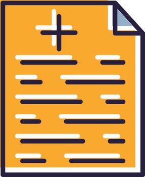 Medical Report Filled up Health Record Patient File Medical Chart Summary vector