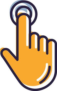 Double tap Filled up Double Click Touch Tap Two Taps vector