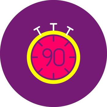 Full Time Glyph Gino Color End of Game Final Whistle Match End Conclusion vector