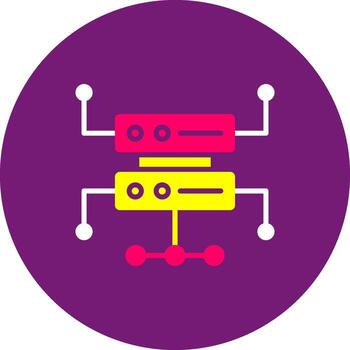 hospedaje glifo gino color web hospedaje servidor proveedor anfitrión vector