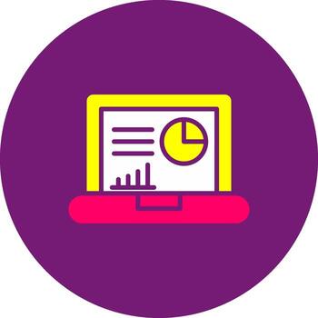 tablero glifo gino color controlar panel métrica datos interfaz vector