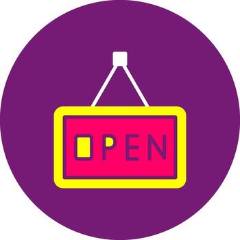 Open Glyph Gino Color Unlocked Access Open Unsealed vector