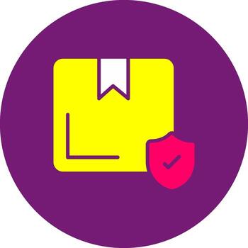 Protected Glyph Gino Color Secure Safe Guarded Shielded vector