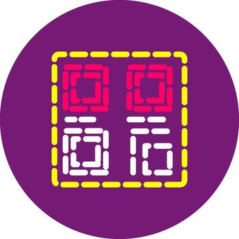 Qr Code Glyph Gino Color Scan Me Quick Response Code Digital Link vector