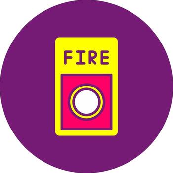 Fire Button Glyph Gino Color Emergency Button Alarm Switch Red Button vector