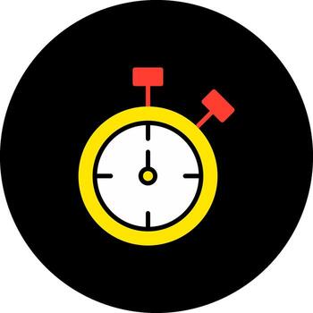 Stopwatch Four Colors Down Timer Elapsed Time Countdown Race Clock vector