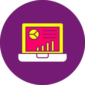 tablero glifo gino color visión de conjunto panel métrica analítica vector