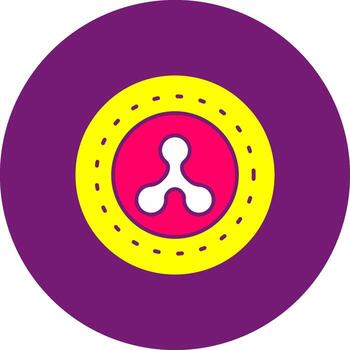 onda glifo gino color xrp cripto pago protocolo red vector