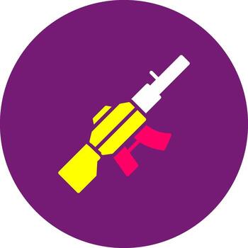 Machine Gun lightest Automatic Firearm Weapon Assault Rifle Submachine vector