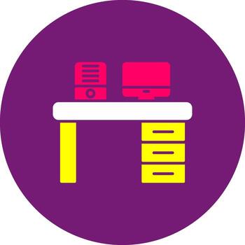 Office Desk dino design Workspace Desktop Workstation Table vector