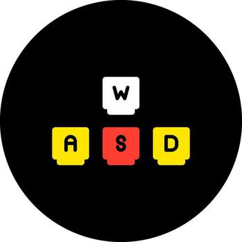 Wasd lightest Keyboard Keys Gaming Controls vector