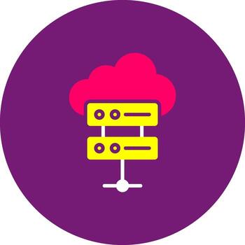 Cloud Database lightest Database Cloud Storage Server vector
