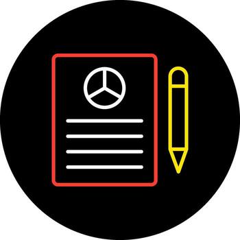 Report Flat Icon Document Statement Summary Record vector