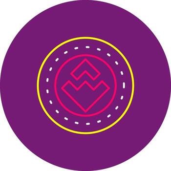 Waves Flat Icon Waves Blockchain Platform Crypto vector