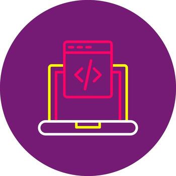 web desarrollo plano icono codificación programación sitio web desarrollo vector