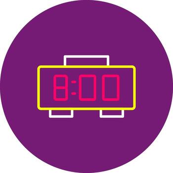 Digital Clock Flat Icon Time Clock Digital Display vector