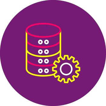 Database Management Flat Icon Data Admin Storage Records Management vector