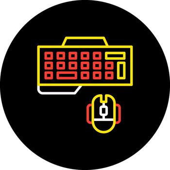 Keyboard And Mouse Flat Icon Peripherals Input Devices PC Setup vector