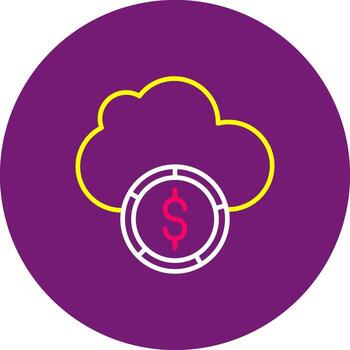 Cloud Flat Icon Storage Server Network Data vector
