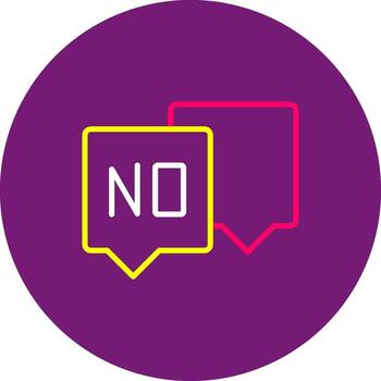 Say No Flat Icon Decline Refuse Reject Deny vector