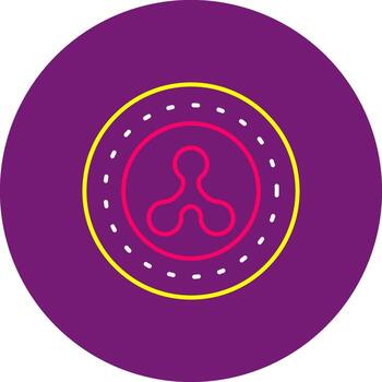 onda plano icono xrp cripto pago protocolo red vector