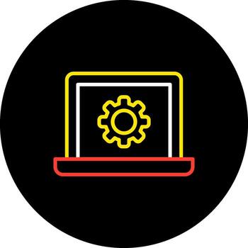 Laptop Flat Icon Notebook Portable Computer Workstation Device vector