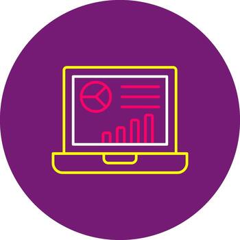 tablero plano icono visión de conjunto panel métrica analítica vector