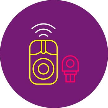 Wireless Mouse Flat Icon Cordless Pointer Bluetooth Mouse Device Controller vector