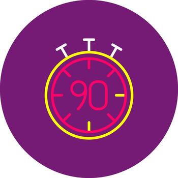 Full Time Flat Icon End of Game Final Whistle Match End Conclusion vector