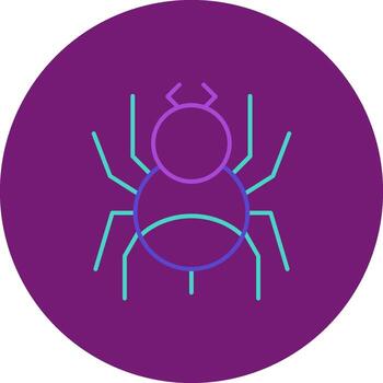 araña plano icono arácnido web tejedor error ocho patas vector