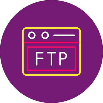 ftp plano icono archivo transferir protocolo transferir protocolo red vector