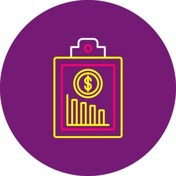 Business Report Flat Icon Performance Summary Statement Findings vector