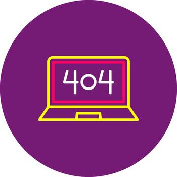 Error 404 Flat Icon Not Found Page Error Broken Link Missing Page vector