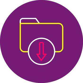 Download Flat Icon Get File Save Transfer Fetch vector