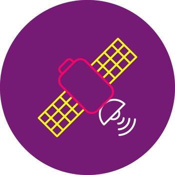 Satellite Flat Icon Orbiter Space Probe Communication Relay Orbiting Device vector
