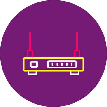 Wifi Router Flat Icon Wireless Internet Network Access Point vector