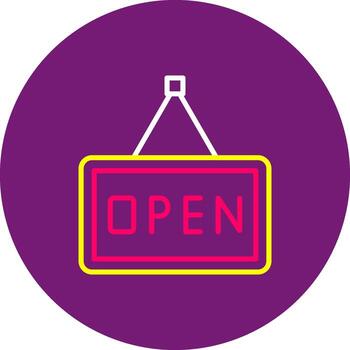 Open Flat Icon Unlocked Access Open Unsealed vector