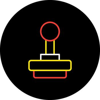 Joystick Line dino color Controller Gamepad Gaming Stick vector