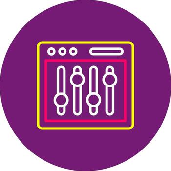 ajustes línea dino color preferencias configuración ajustes opciones vector