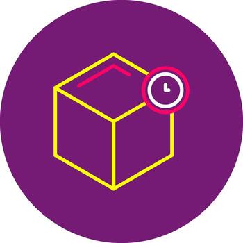 Delay Line dino color Late Postponement Hold Wait vector