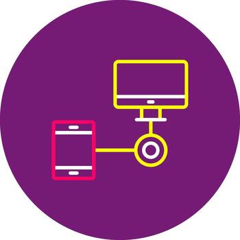 vinculado línea dino color conectado unido relación enlace vector