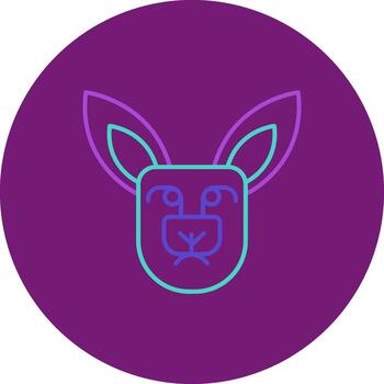 Kangaroo Line dino color Marsupial Joey Australian Pouch vector