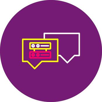 Chat Line dino color Message Conversation Dialogue Talk vector